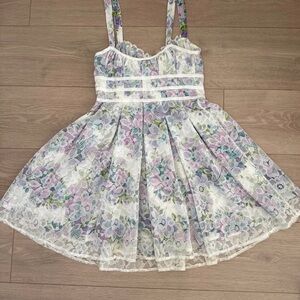 For Love And Lemons Pastel Floral Lace Dress